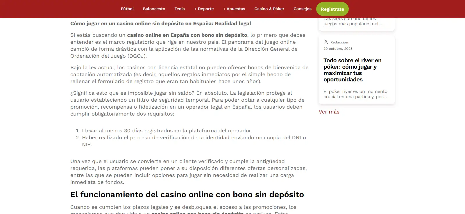 Bonos y promociones de Sportium Casino: vigencia y acceso